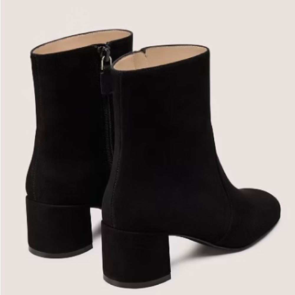 Stuart Weitzman Black Suede Ankle Boots